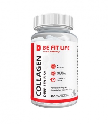 Be Fit Life Collagen Sea Fish.  Рыбий морской коллаген 350 mg (180 caps)